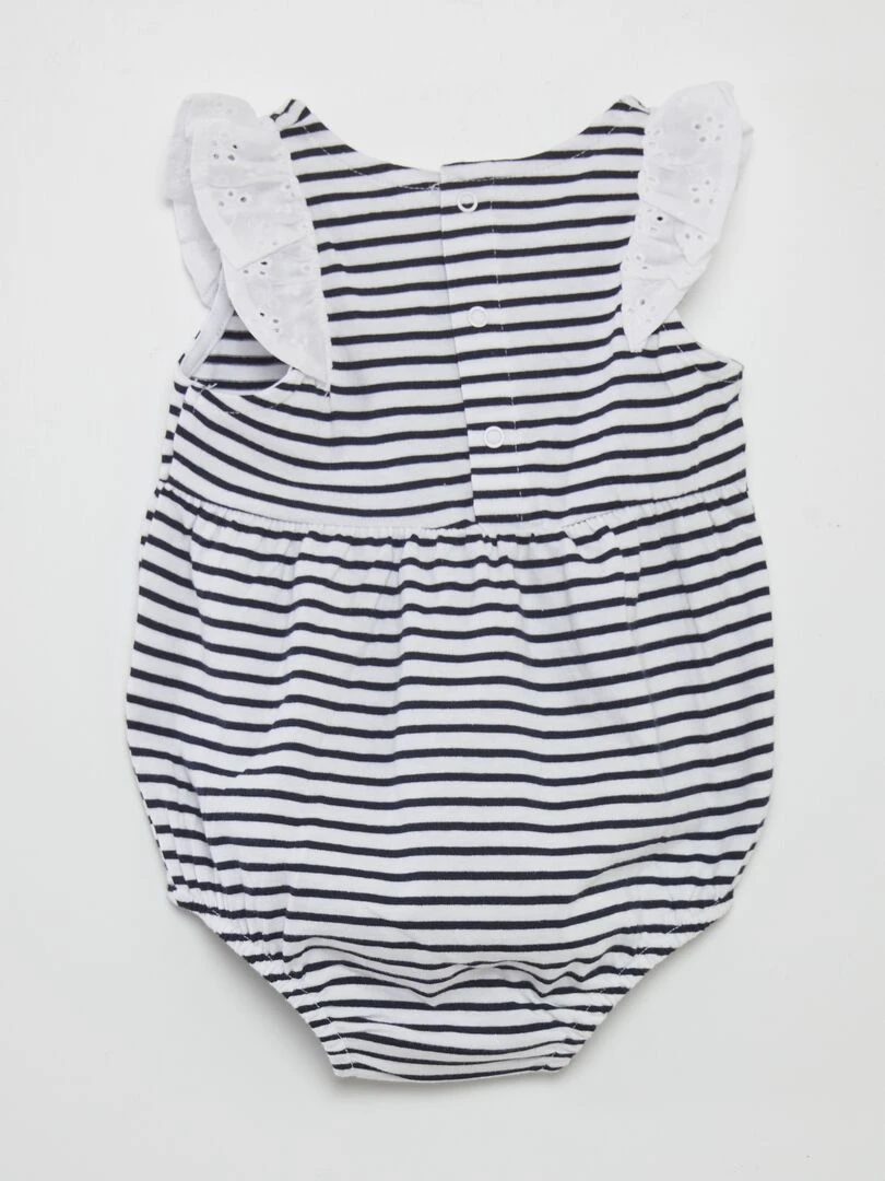 Body sans manches avec broderies anglaises Blanc