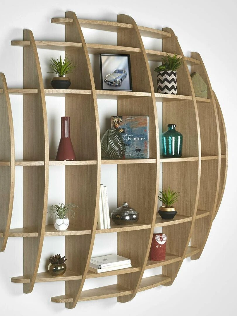 Etagère Demi lune Deva AKITEN RETAIL Marron
