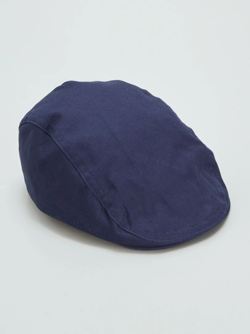 Béret gavroche uni Bleu marine