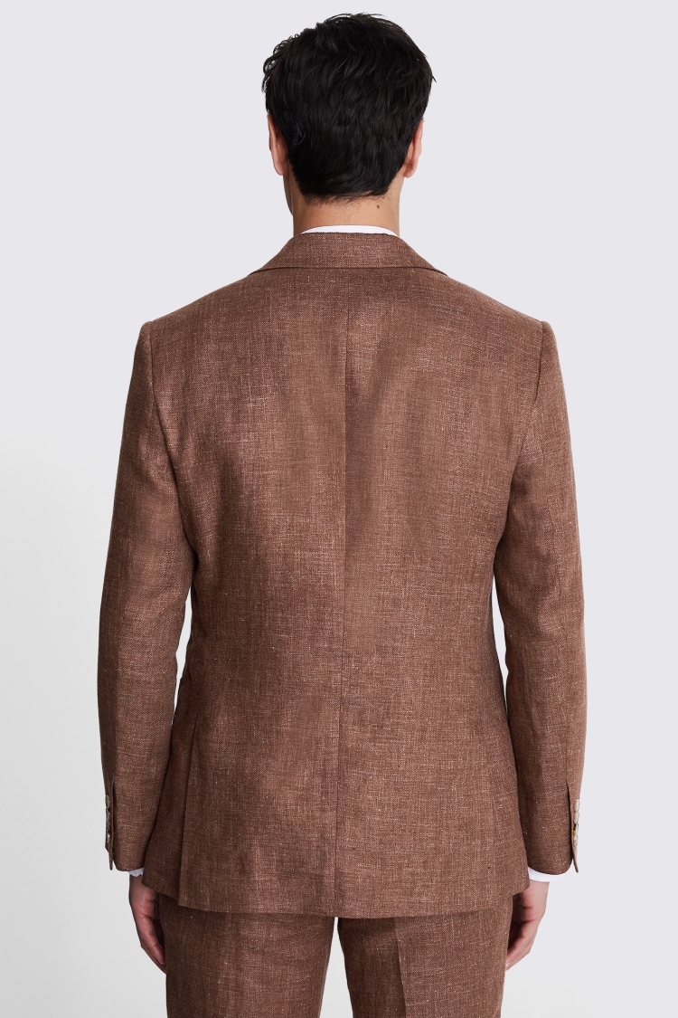 Slim Fit Oatmeal Linen Jacket   Buy Online at Moss