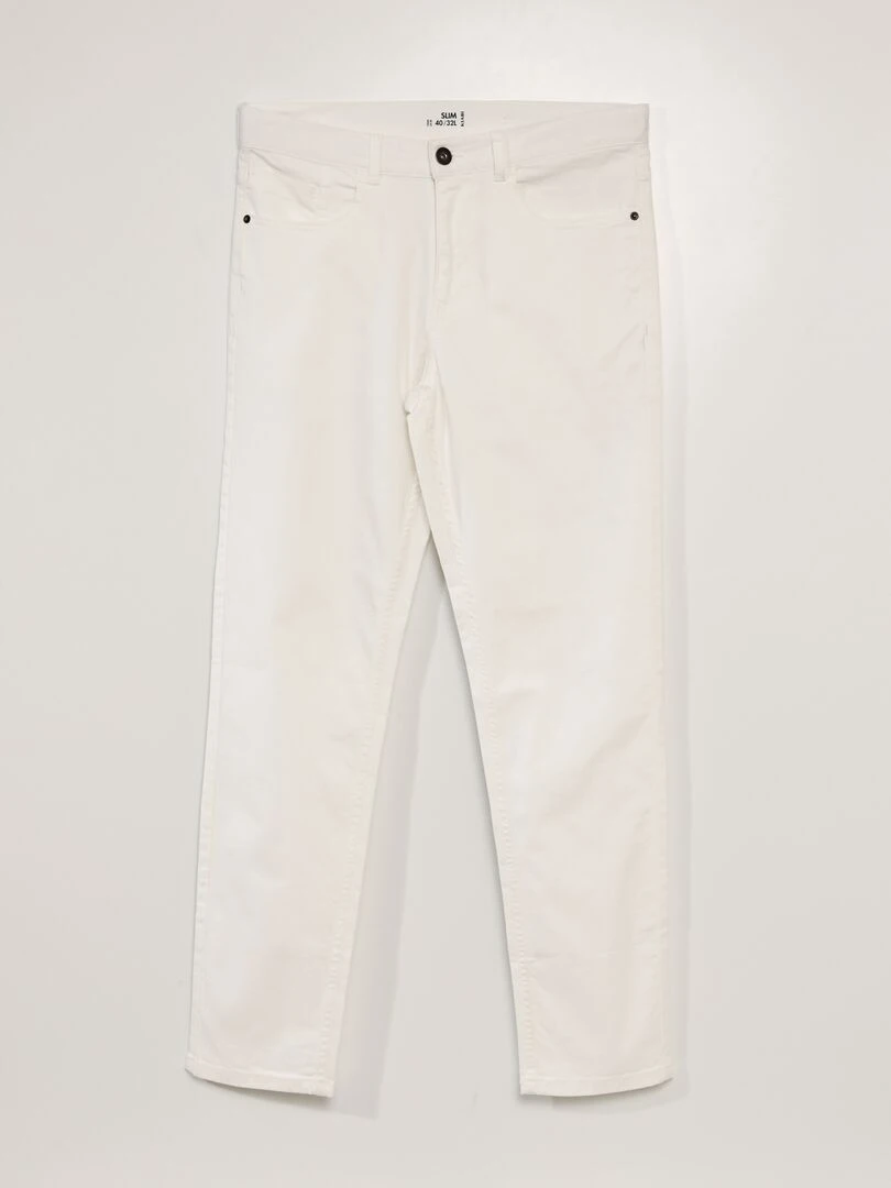 Jean slim 5 poches L32 blanc
