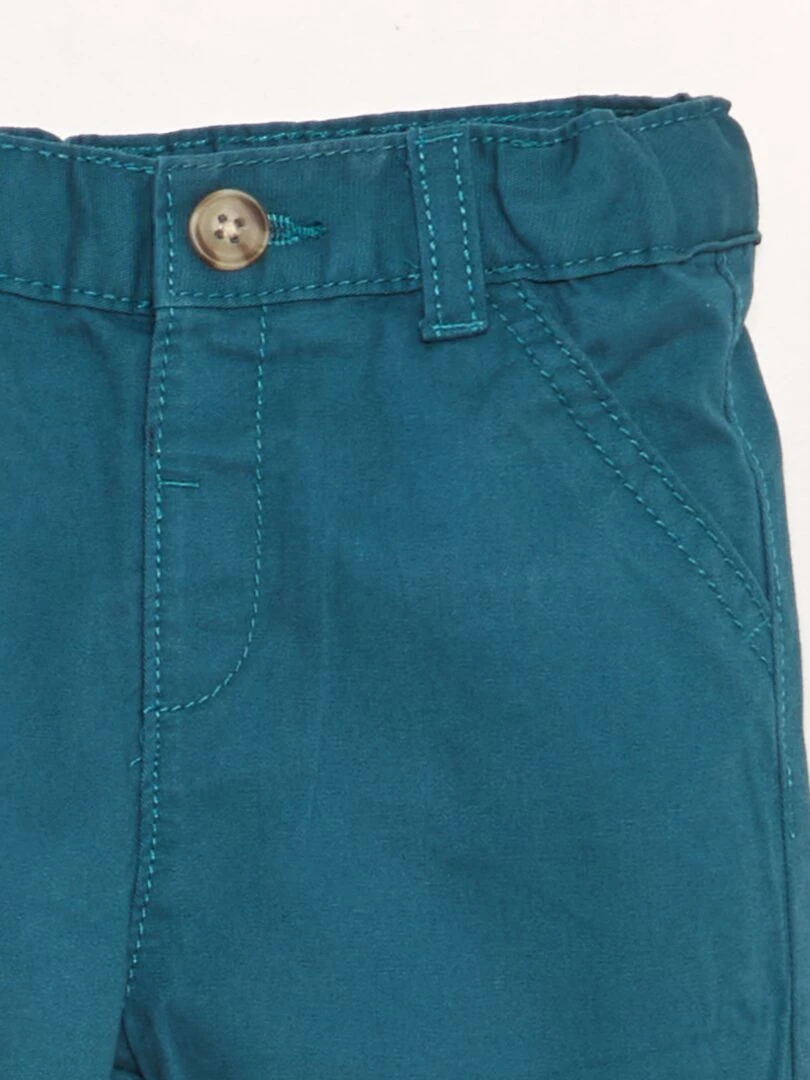 Short chino en twill   Bleu