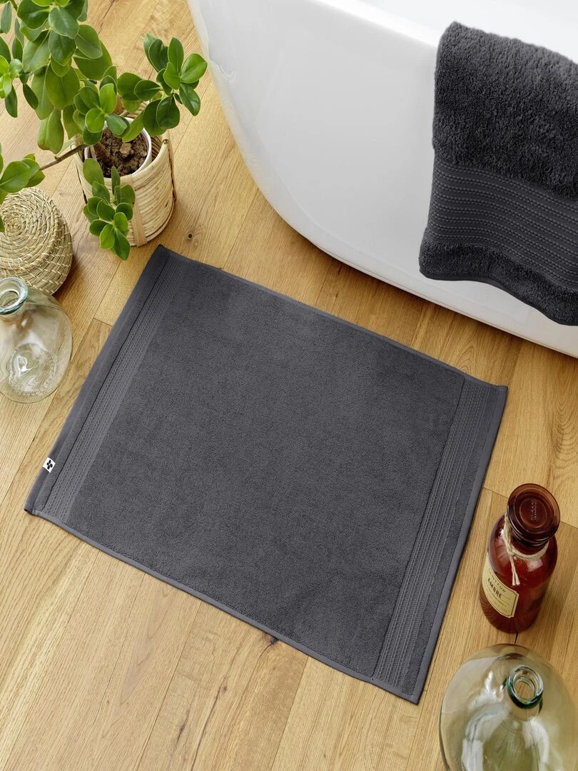 Tapis de bain coton Collection Garance Gris foncé