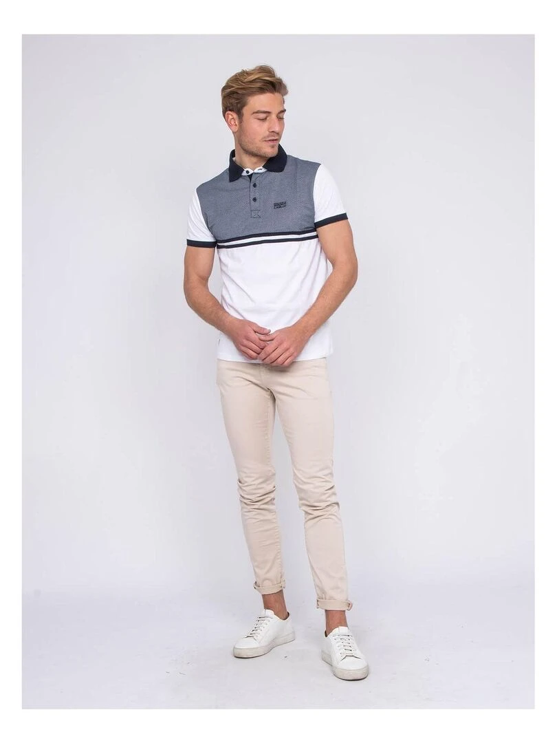 Polo pur coton PACKSON   Blanc