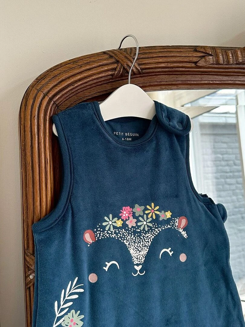 Gigoteuse d'hiver en velours Lina   Bleu