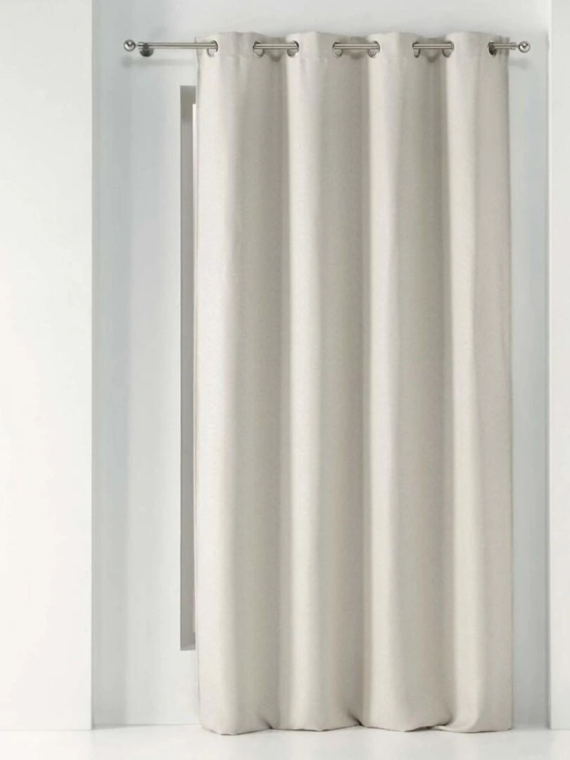 Rideau à œillets occultant tissé 135x240 cm Tramina naturel   Beige
