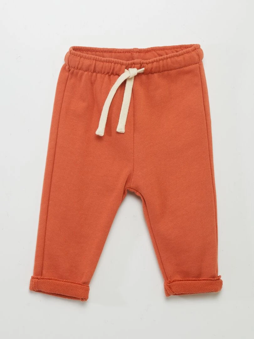 Pantalon jogging en french terry Orange