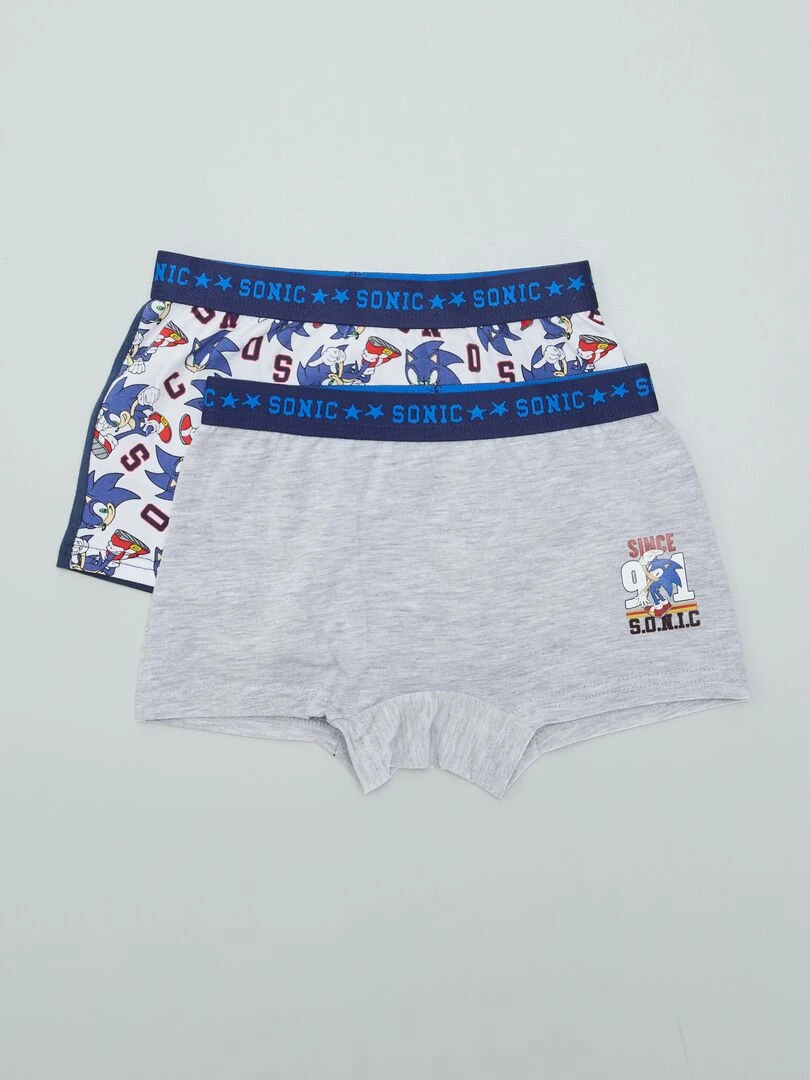 Lot de 2 boxers 'Sonic' Gris