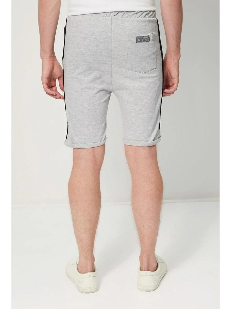 Nasa   Bermuda homme imprimé logo en coton   Gris
