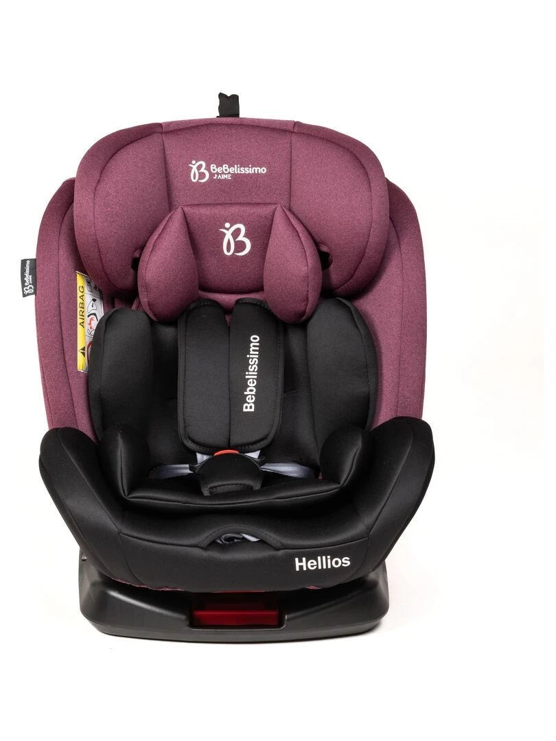 BEBELISSIMO Siège auto Isofix pivotant 360 ° groupe 0+/1/2/3 (0 36kg) Hellios Plus bordea Bordeaux