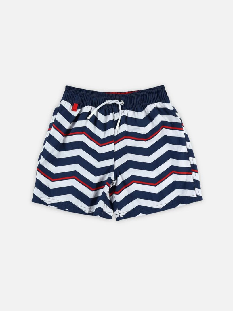 Short de bain rayé   Archimède   Bleu