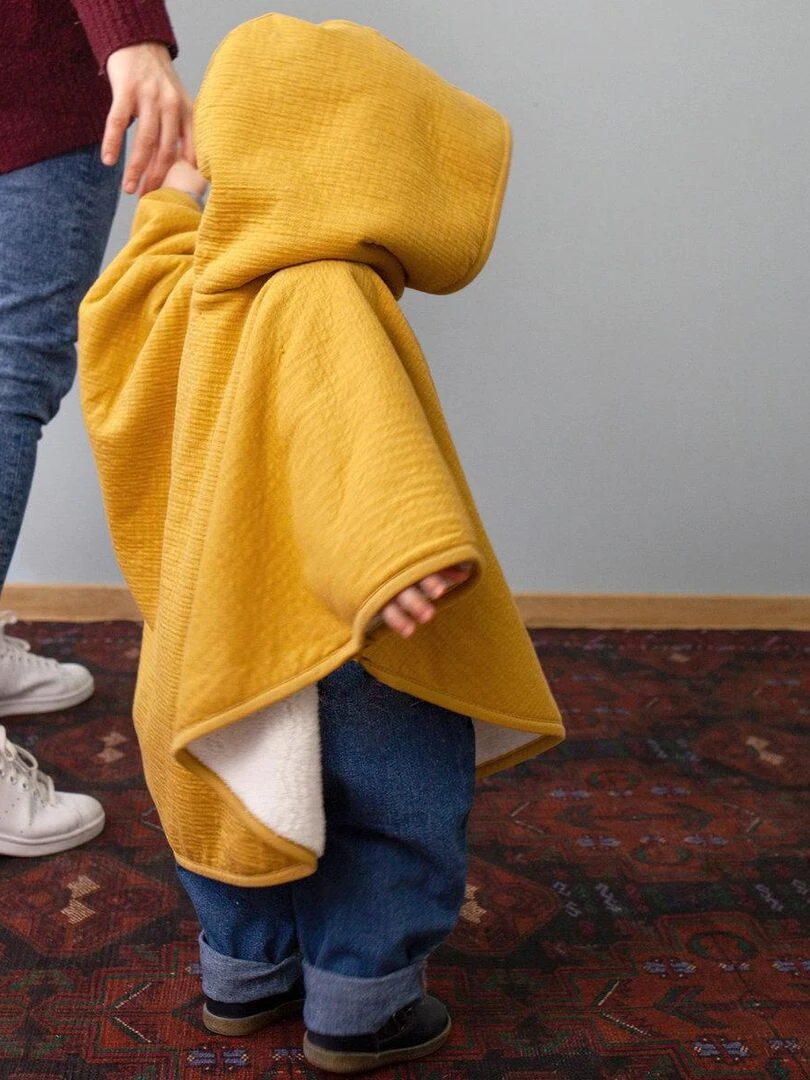 Bemini Poncho de voyage Tetra jersey et teddy   Doré/or