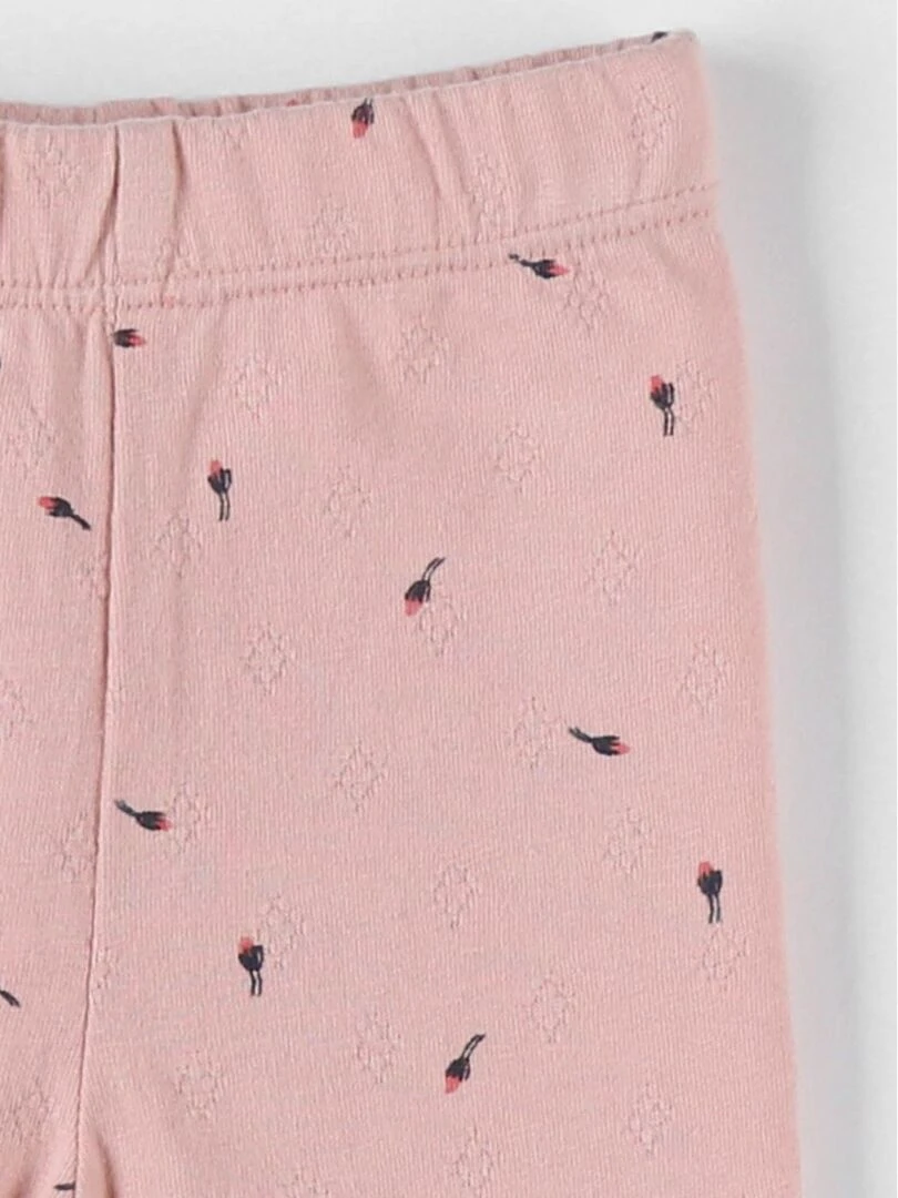 Legging imprimé fleuri  poudré   Noukie's   Rose