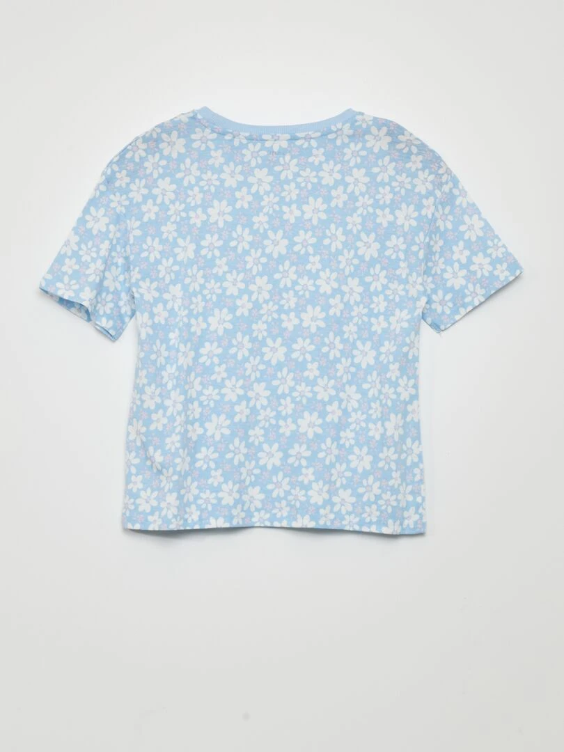 T shirt à imprimé fantaisie   Bleu