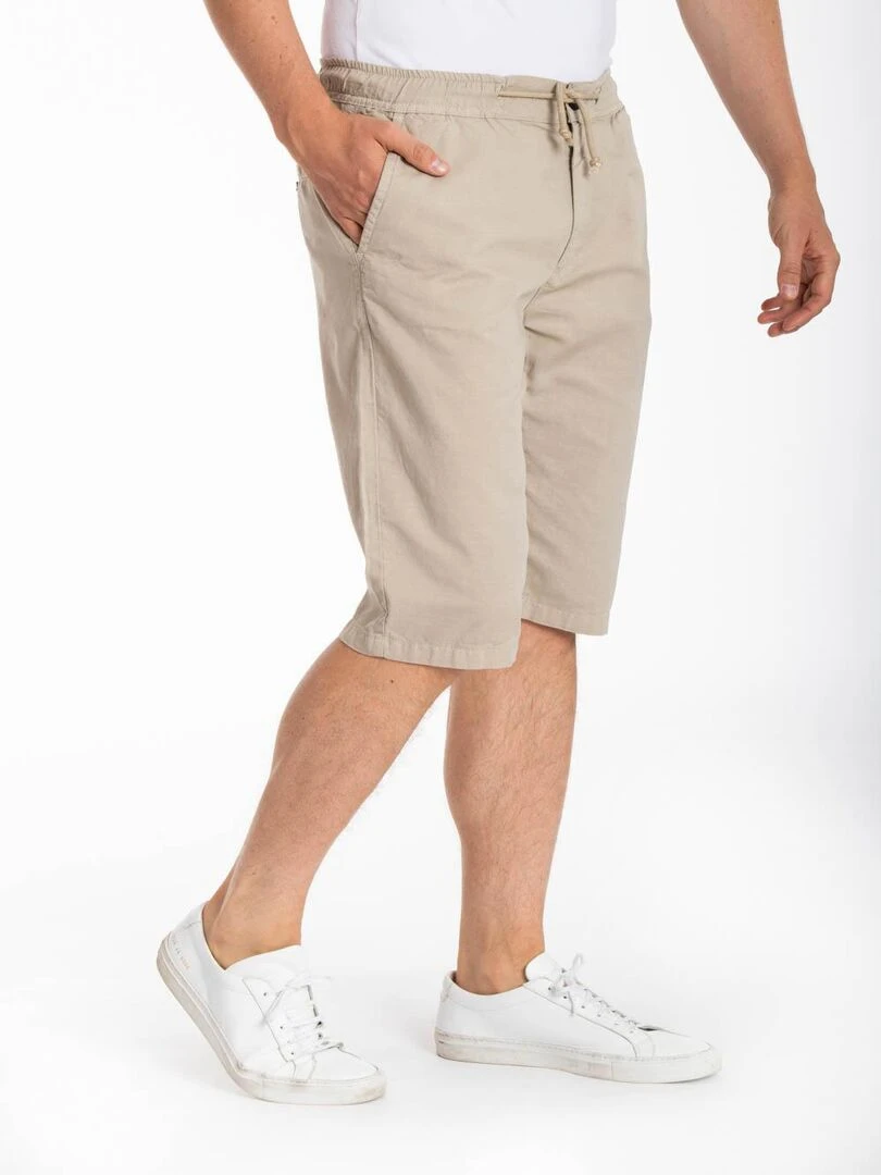 Bermuda coton lin MANNY 'Rica Lewis' Beige