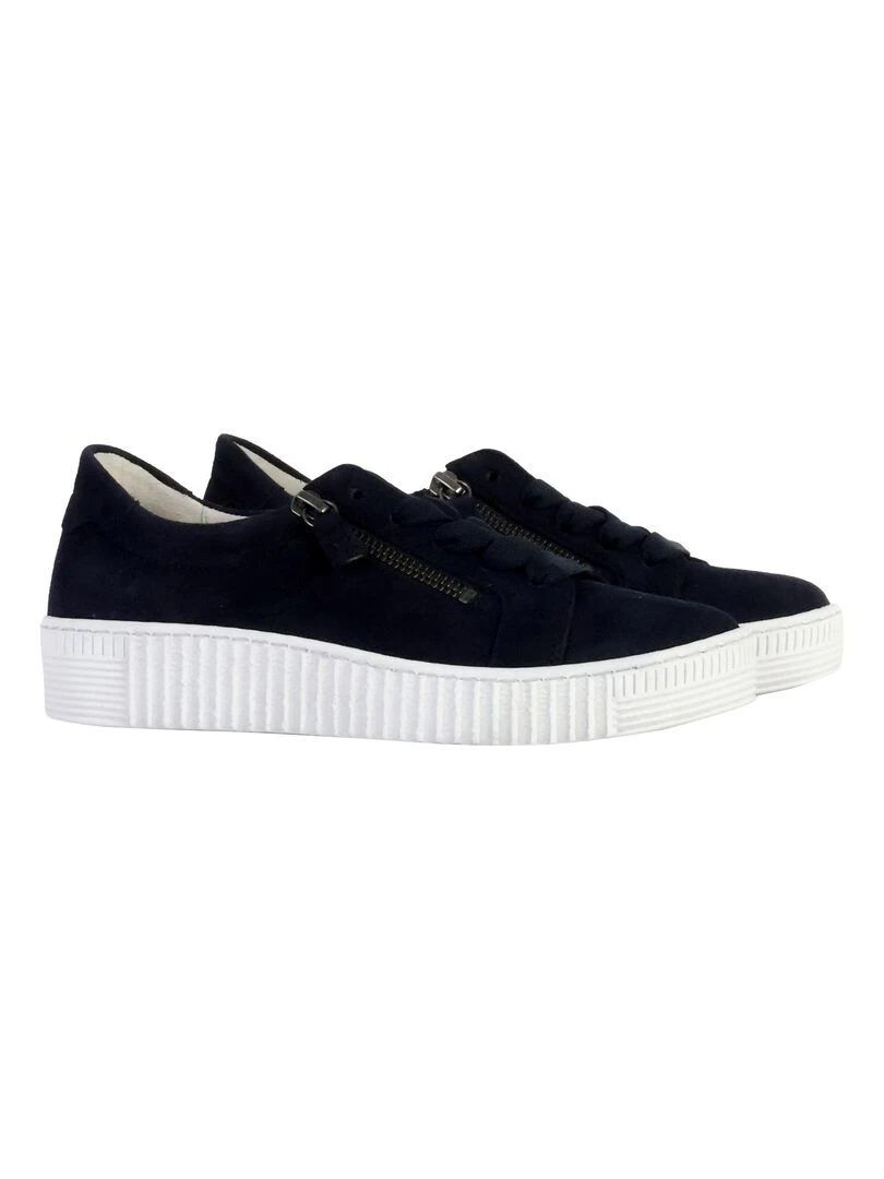 Basket Cuir Gabor Atlantik   Bleu