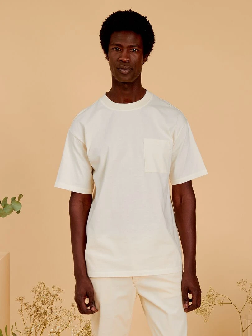 Tee shirt uni coupe large   Undyed