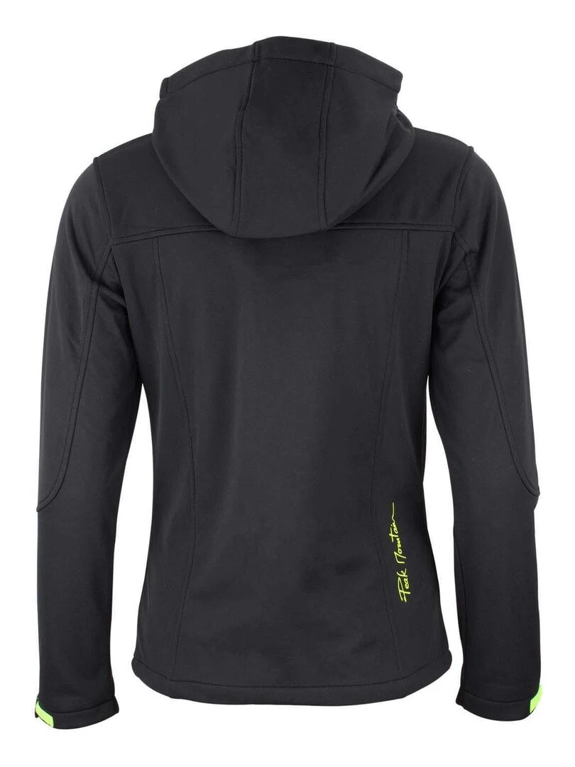 Blouson softshell fille GANNE PEAK MOUNTAIN Noir Jaune