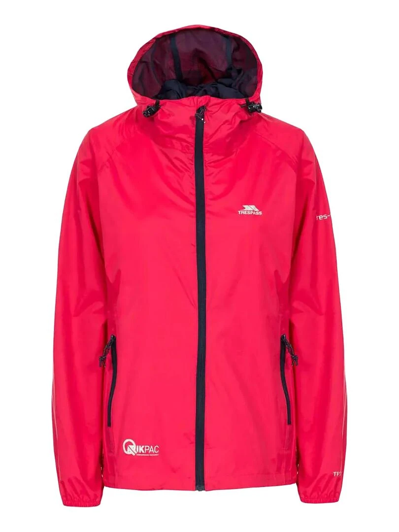 Trespass Veste imperméable pliable QIKPAC Rose foncé