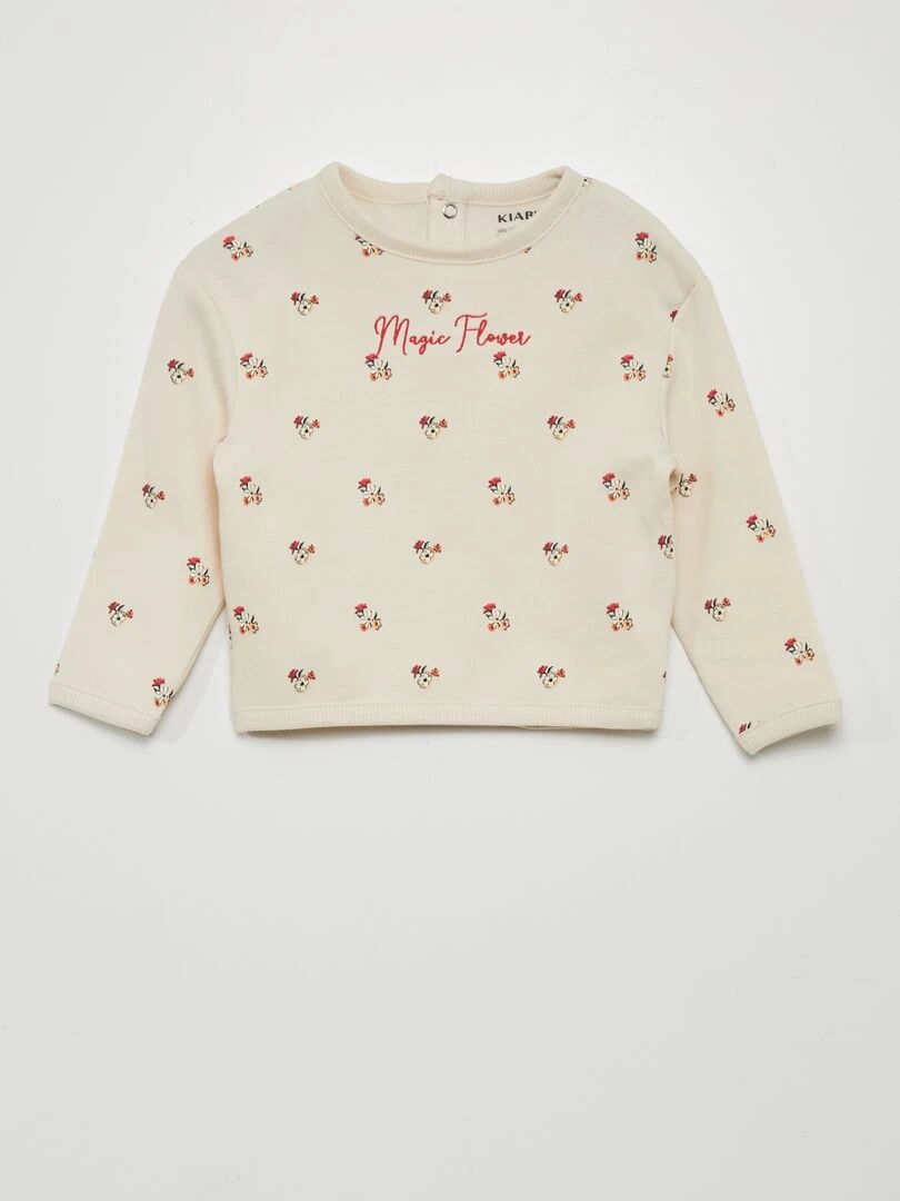 Ensemble pyjama à motif sweat + legging 2 pièces Blanc
