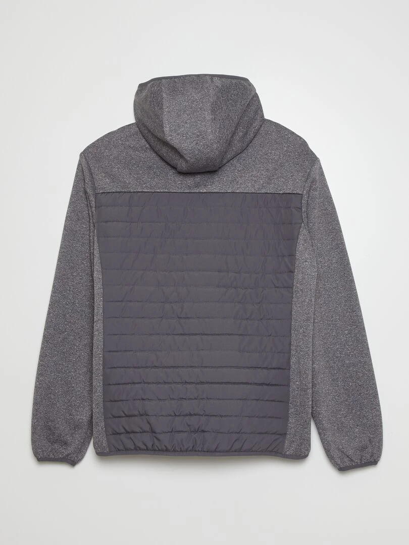 Blouson de sport bi matière Gris