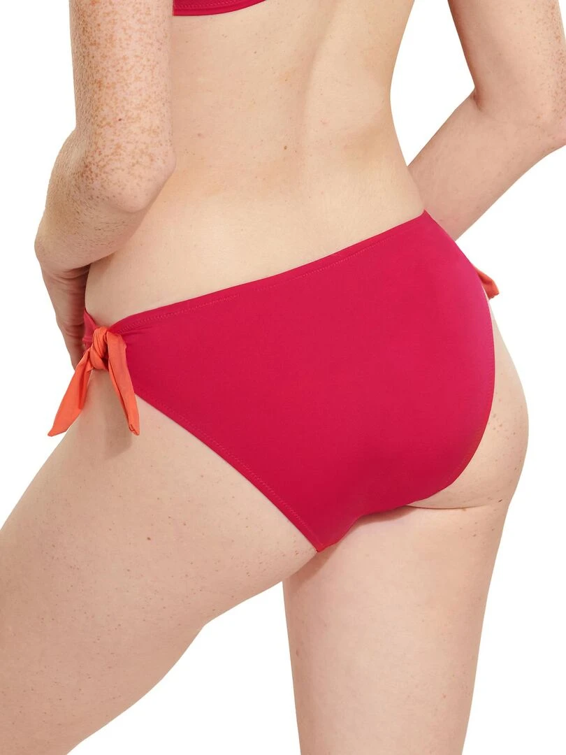 Bas maillot slip de bain à nouettes amovibles Laos   Rose