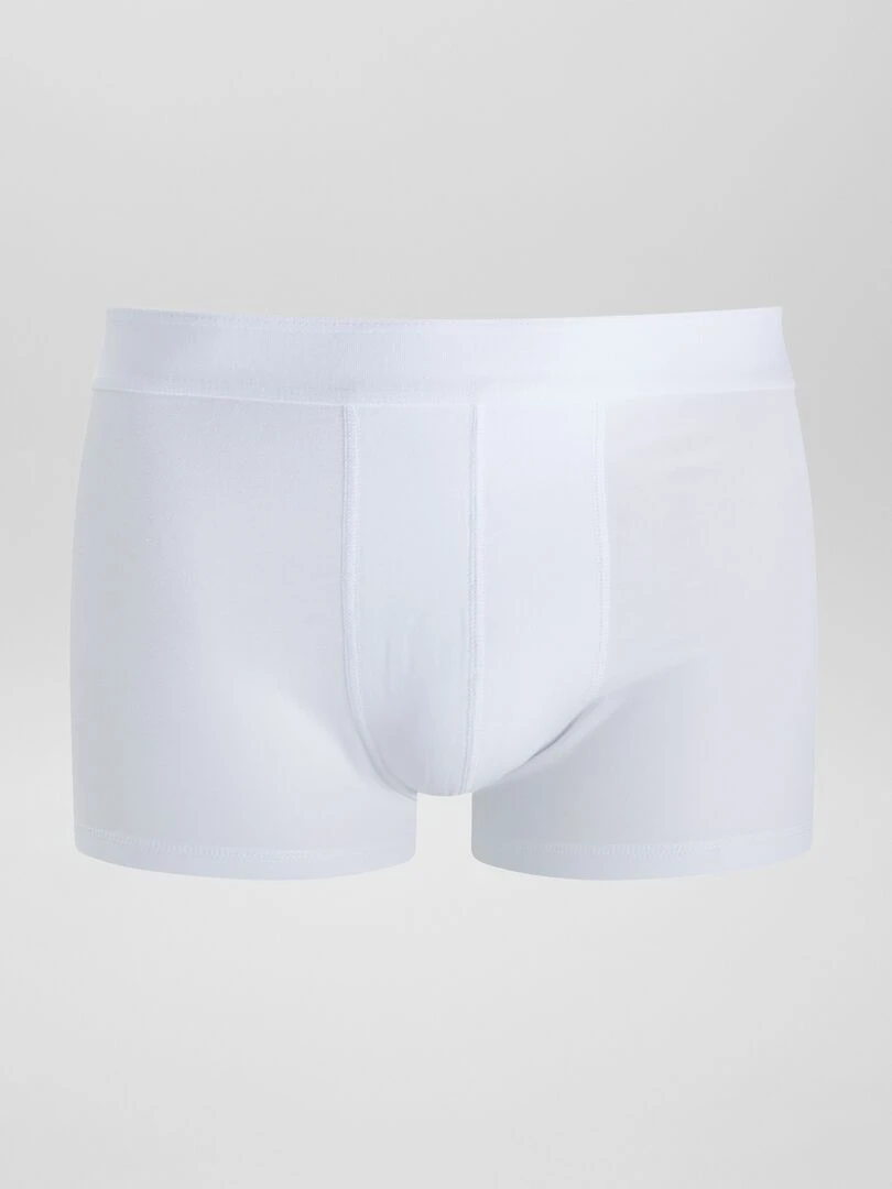 Lot de 3 boxers unis Blanc