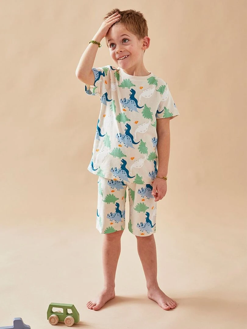 Pyjama 2 pièces dino en jersey Noukie's Beige