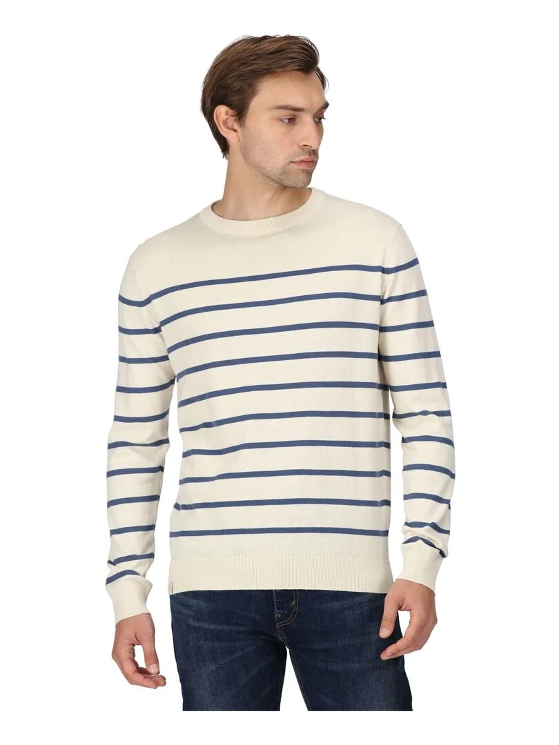 Regatta   Pull CAUTLEY   Blanc Bleu