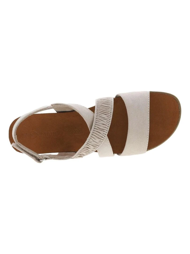 MARCO TOZZI   Nu pieds compensés bas   Beige