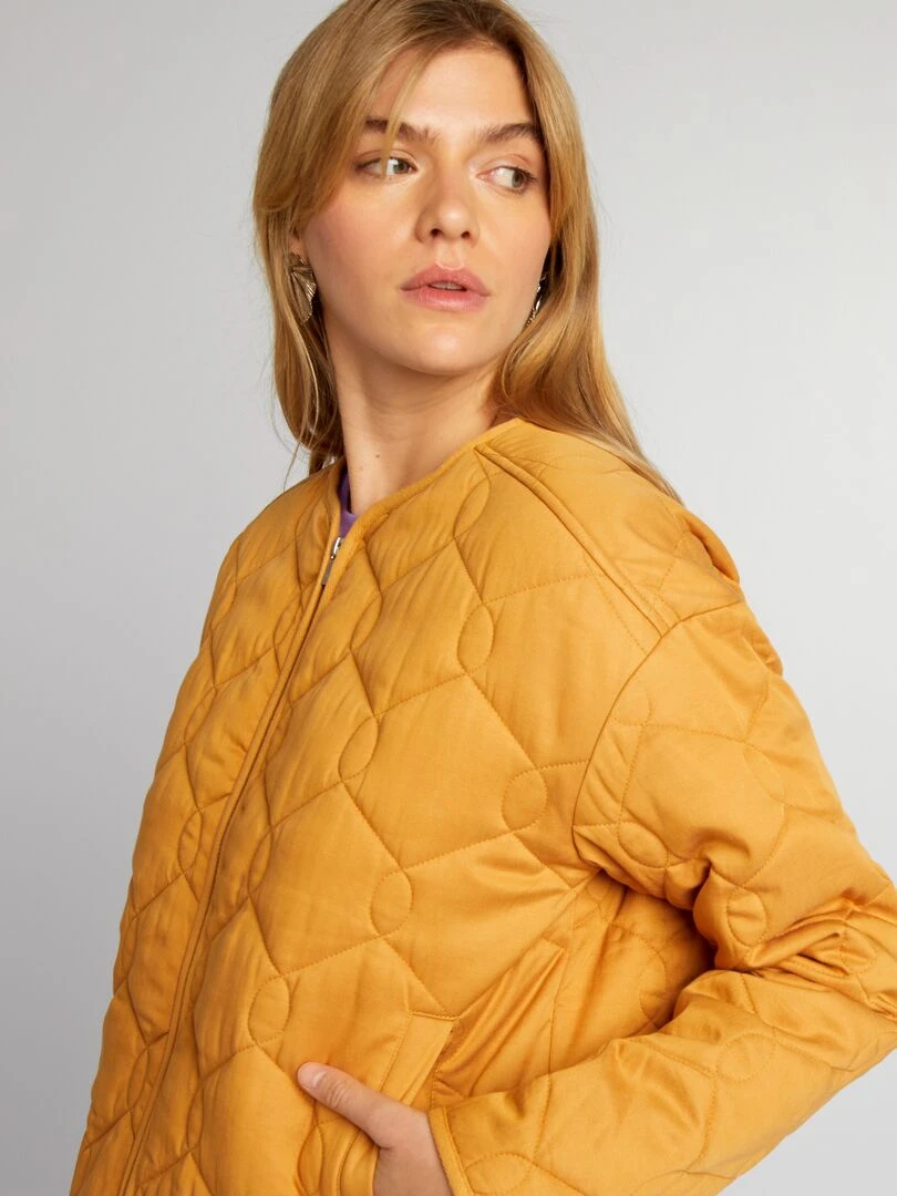 Blouson matelassé fantaisie   Moutarde