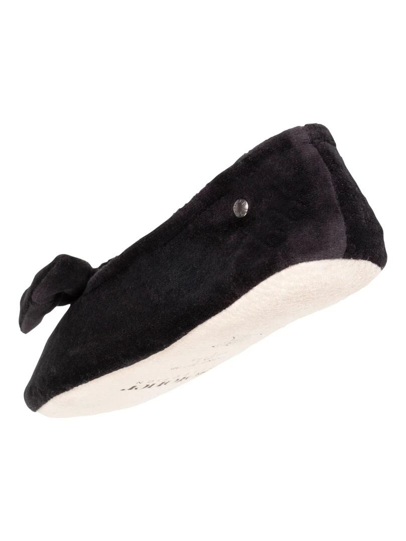 Chaussons ballerines Femme Grand Noeud Noir   Noir