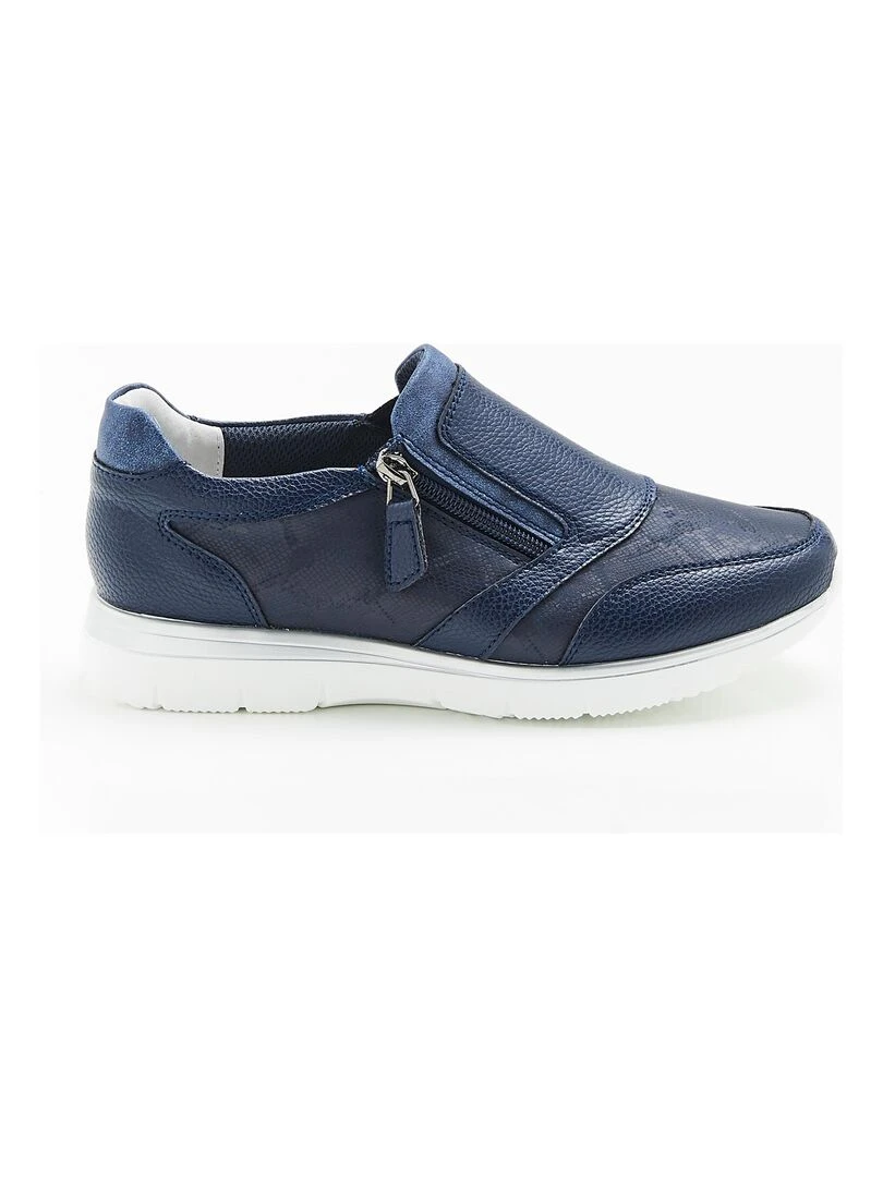Baskets zippées fantaisie Amortyl   Damart   Bleu marine