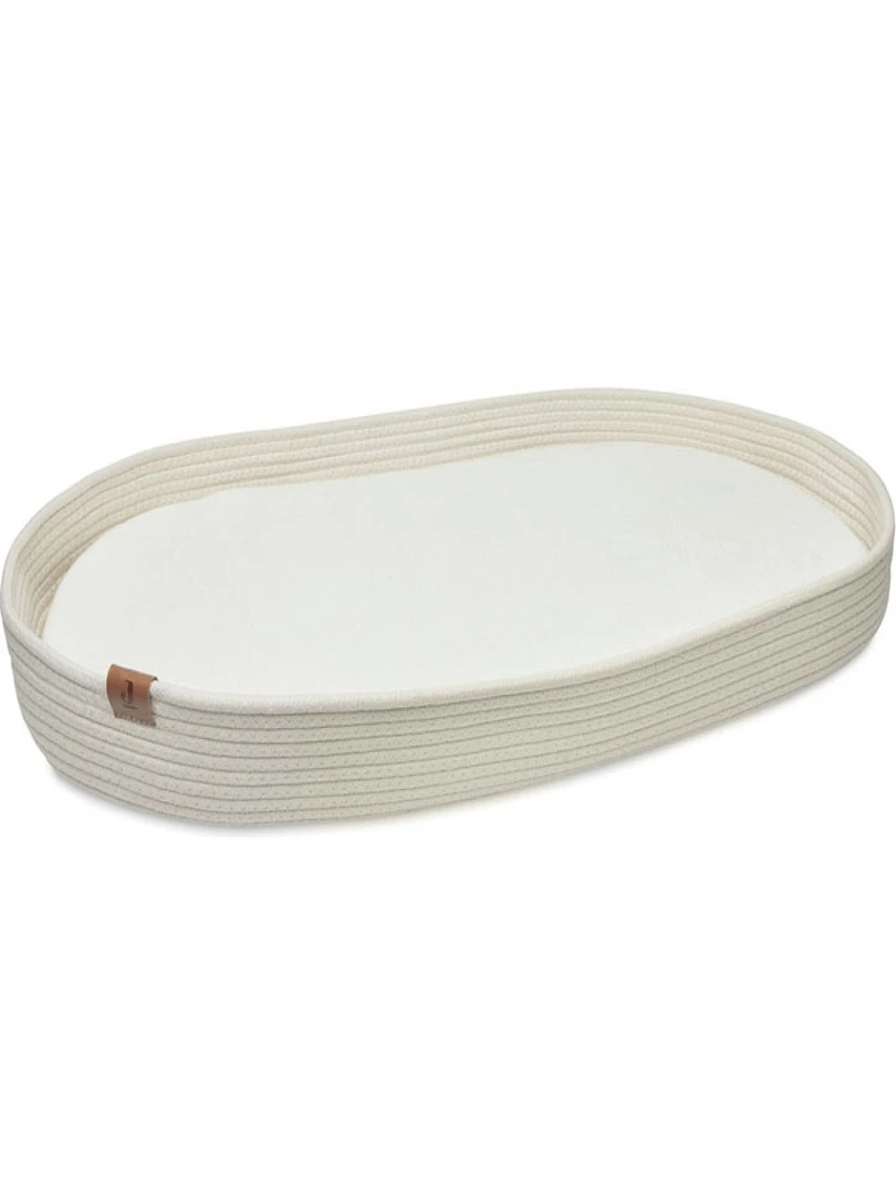 Panier à langer en coton tressé Naturel Ecru