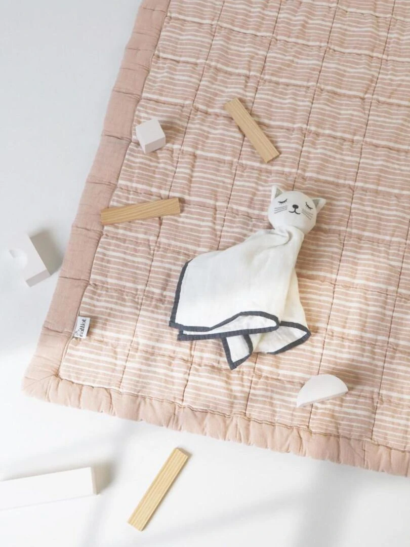 Baby Relax Tapis Coton Anna Terracotta Lave par Nattiot   87 x 10   Marron