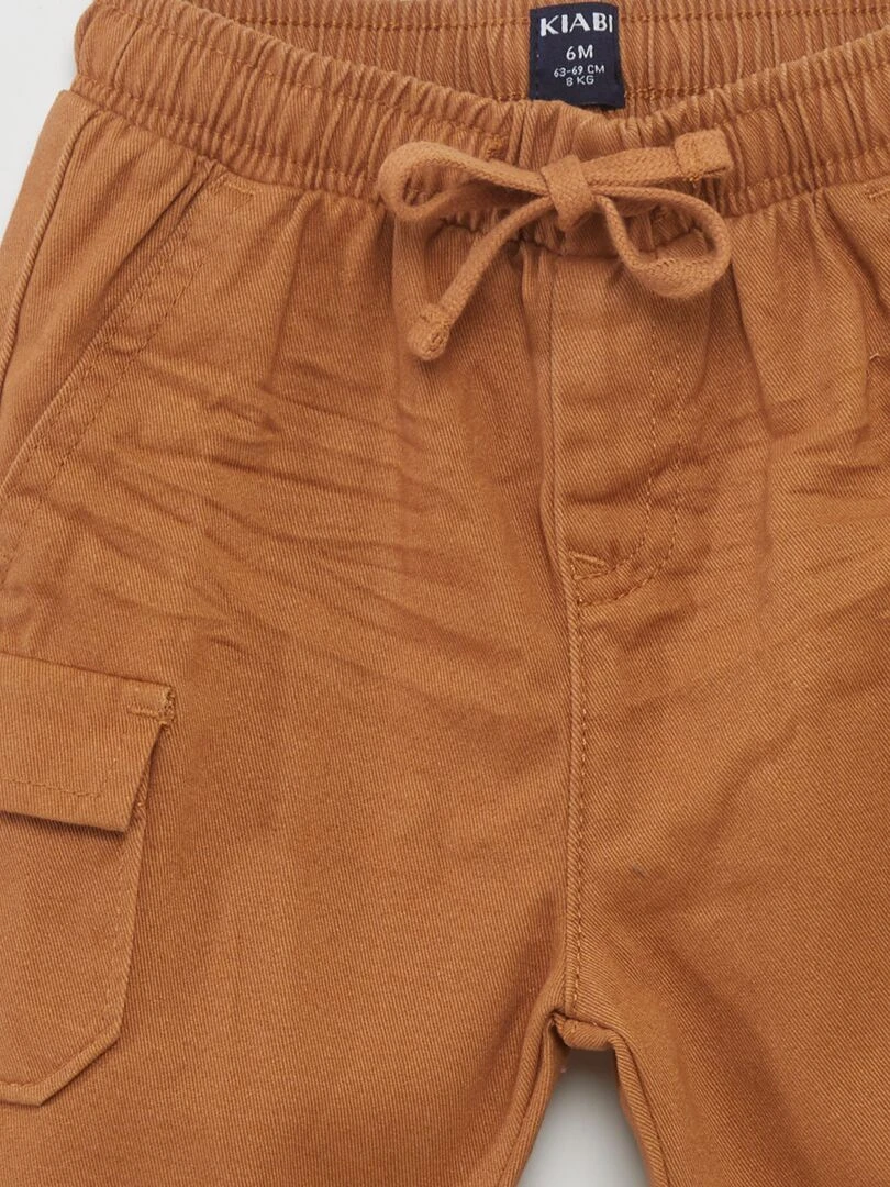 Pantalon jogger avec poches à rabat   Marron