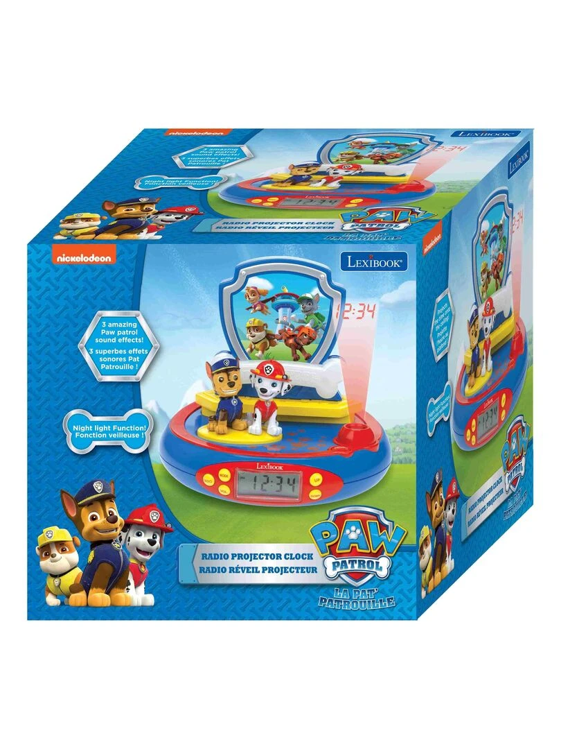 Réveil Projecteur Pat Patrouille Avec Chase En 3d Et Des Sons De Super héros   N/A