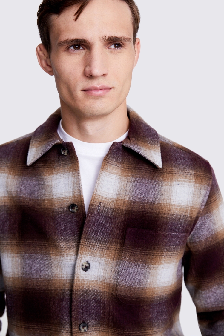 Tailored Fit Burgundy Poplin Shirt   Buy Online at Moss