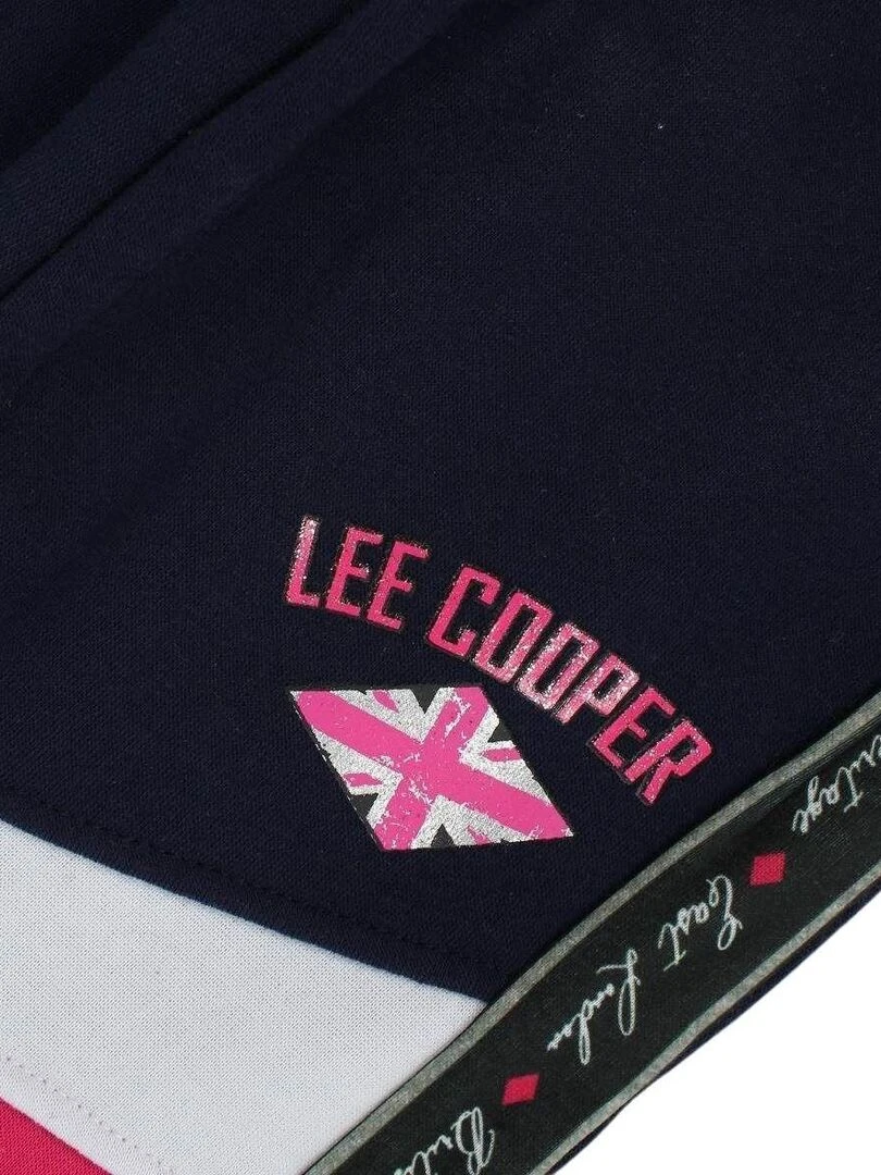 Lee Cooper   Pantalon fille imprimé logo   Bleu marine