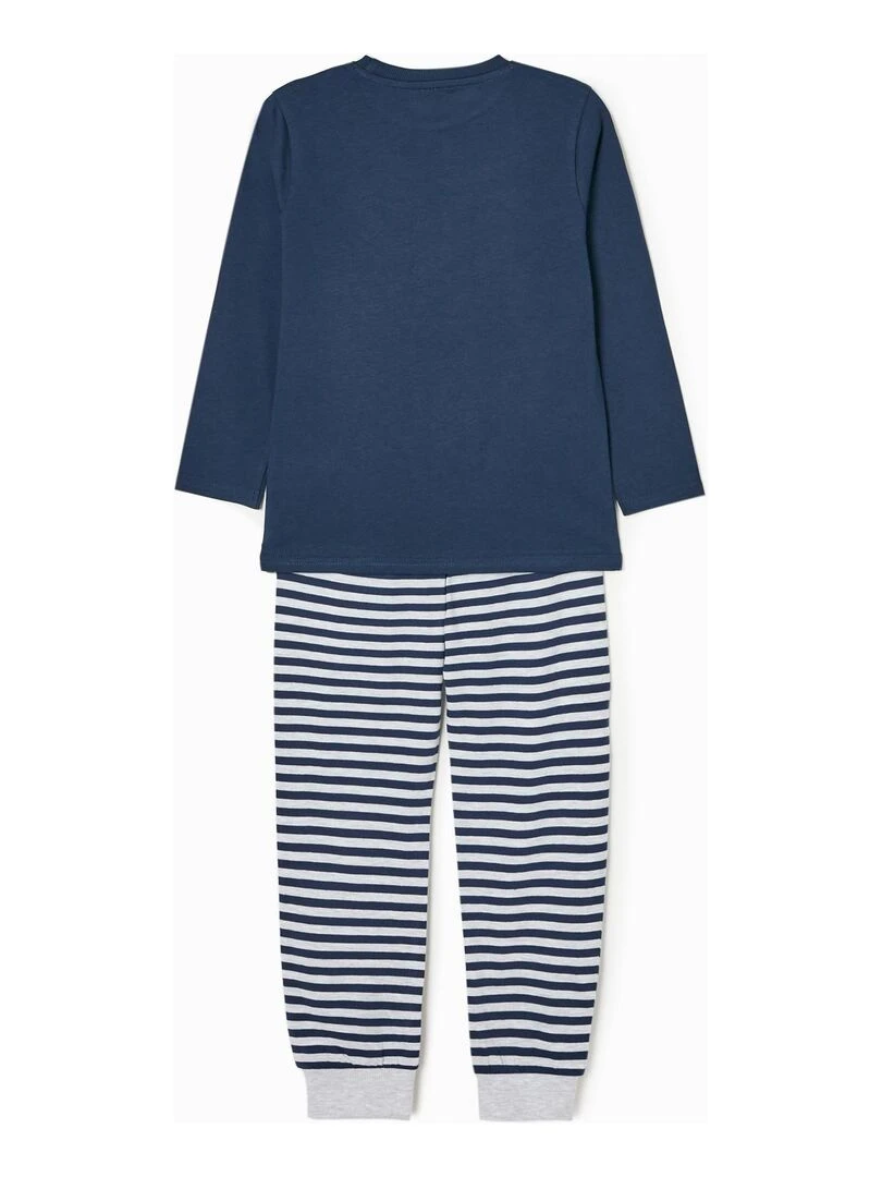 Pyjama en Coton Garçon 'Voiture de Course' manches longues ESSENTIALS LINE Bleu foncé