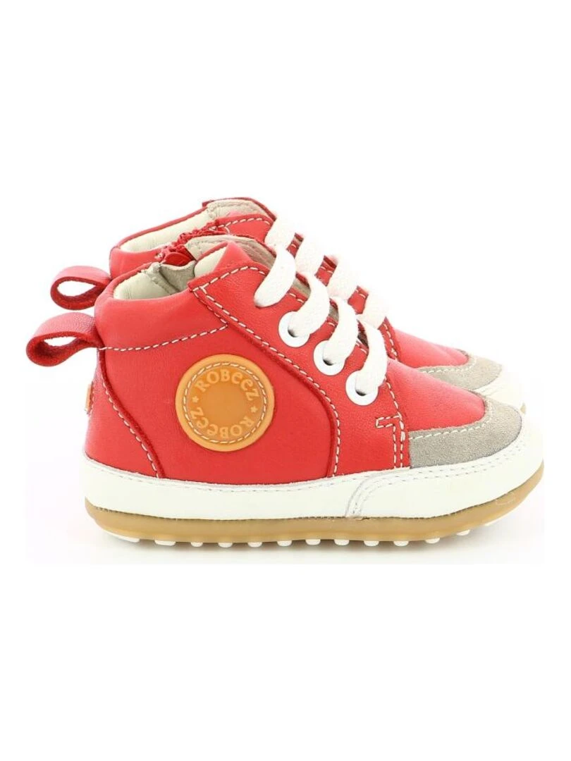 Sneakers hautes Cuir Migo Rouge
