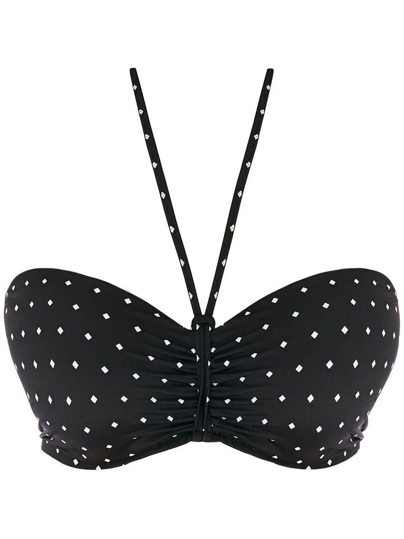 Haut de maillot bandeau paddé à armatures  Jewel cove   Noir