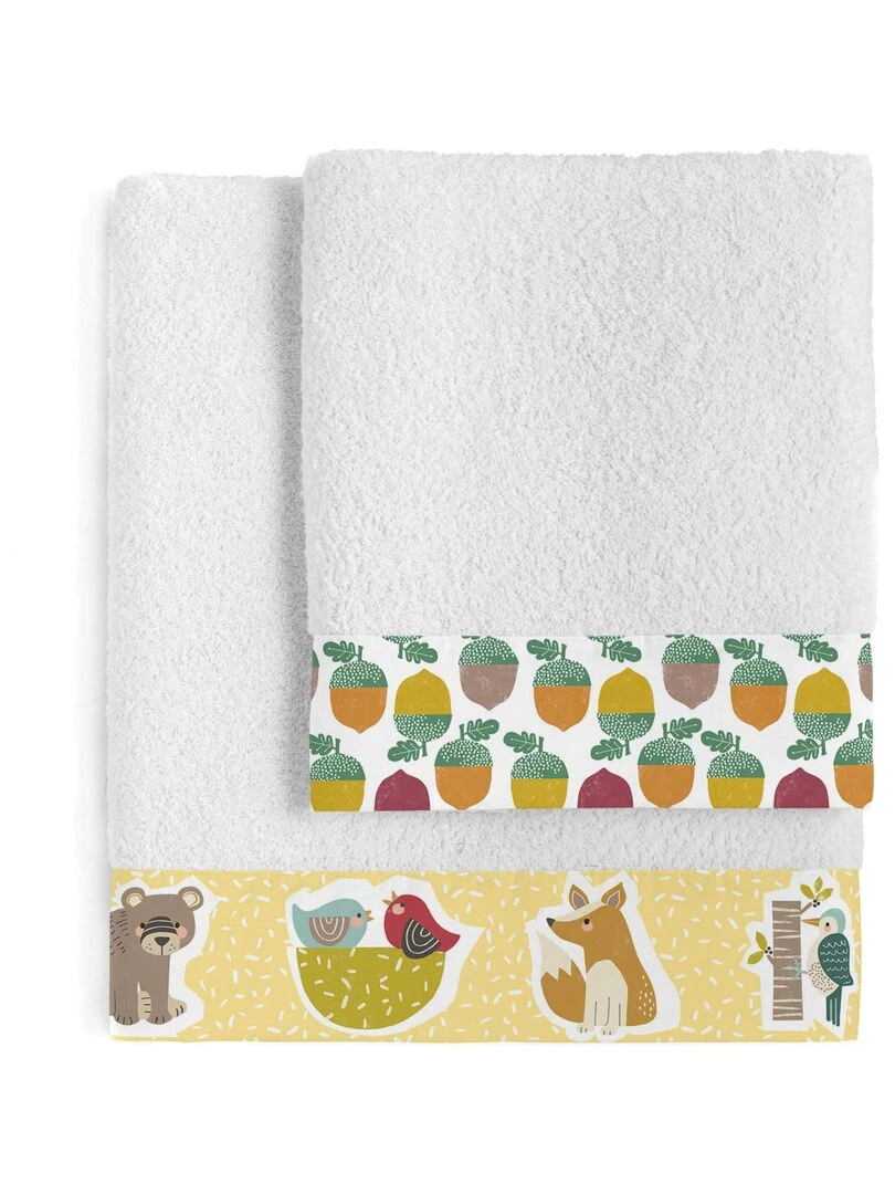 Lot de serviettes Harvestwood "Happyfriday" Blanc