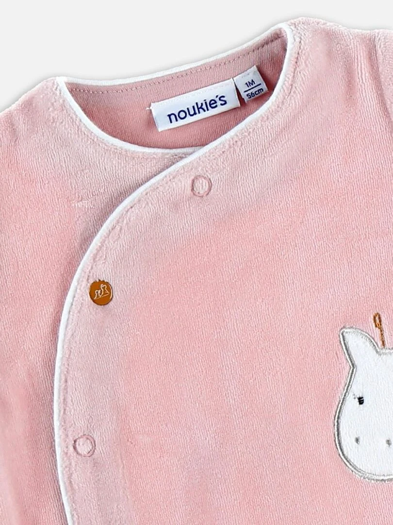 Pyjama dors bien girafe en velours    Noukie's   Rose