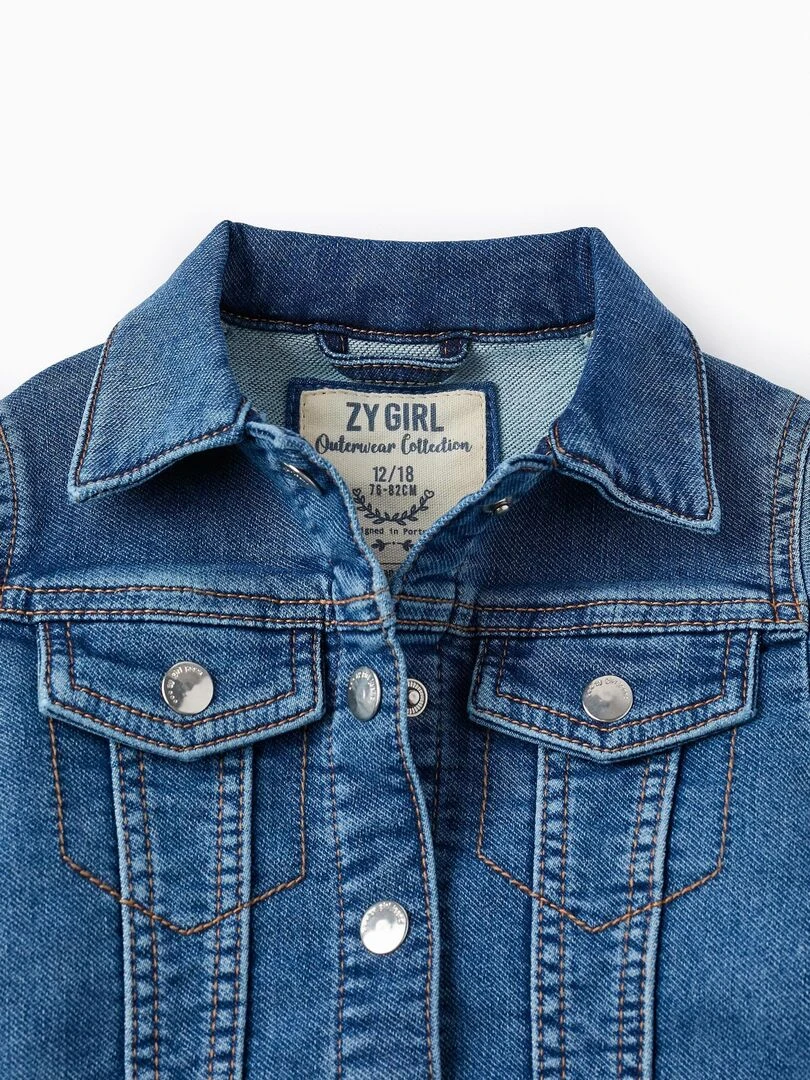 Veste en jean pour bébé fille  THE WAVE TRIBE   Bleu