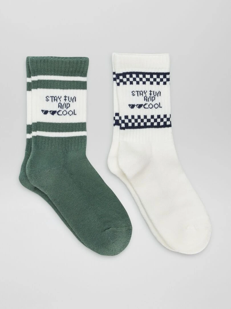 Lot de chaussettes imprimé dinosaures 2 paires Gris