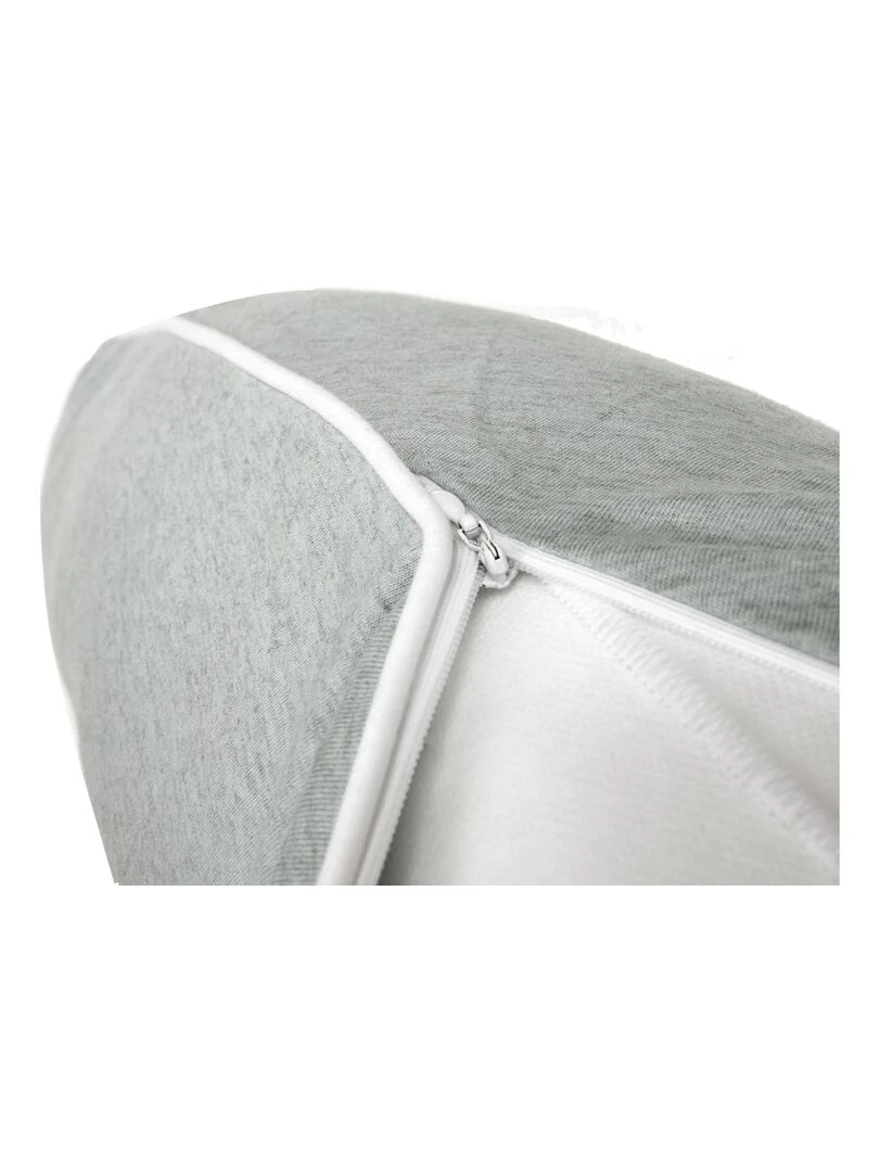 Coussin d'allaitement confort évolutif coton Gris