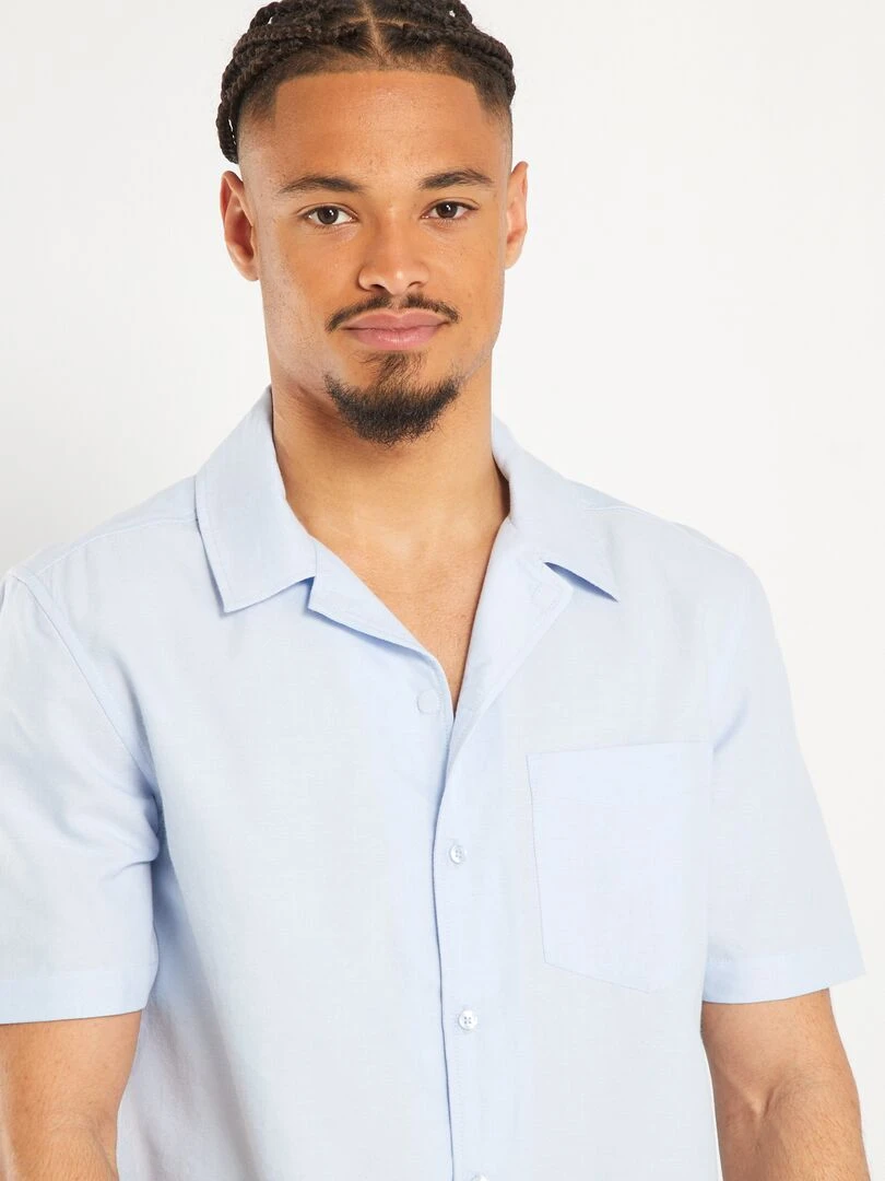 Chemise droite unie   So Easy   Bleu