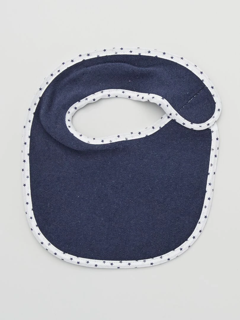 Lot de 7 bavoirs éponge à scratch   Bleu marine