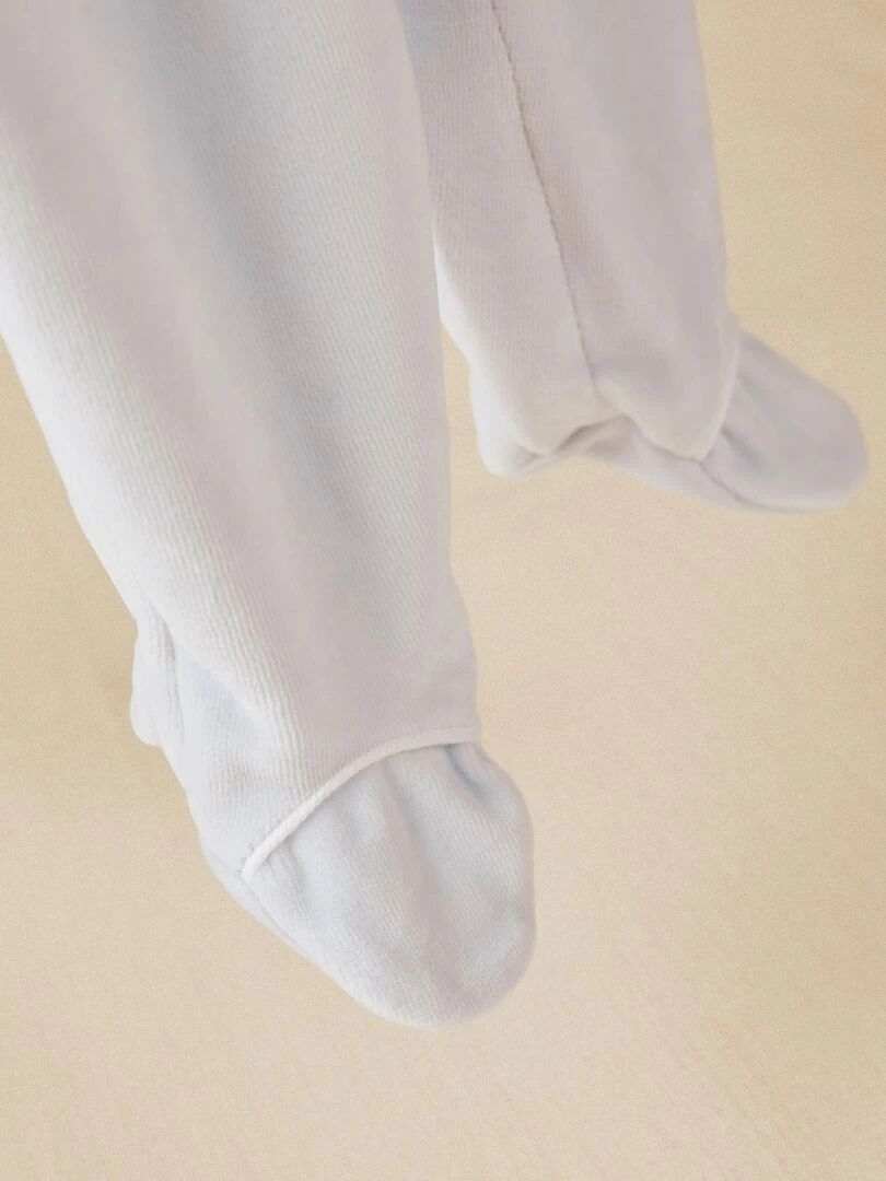 GRENOUILLÈRE BIMATIÈRE VELOURS   ESSENTIALS LINE   Bleu clair